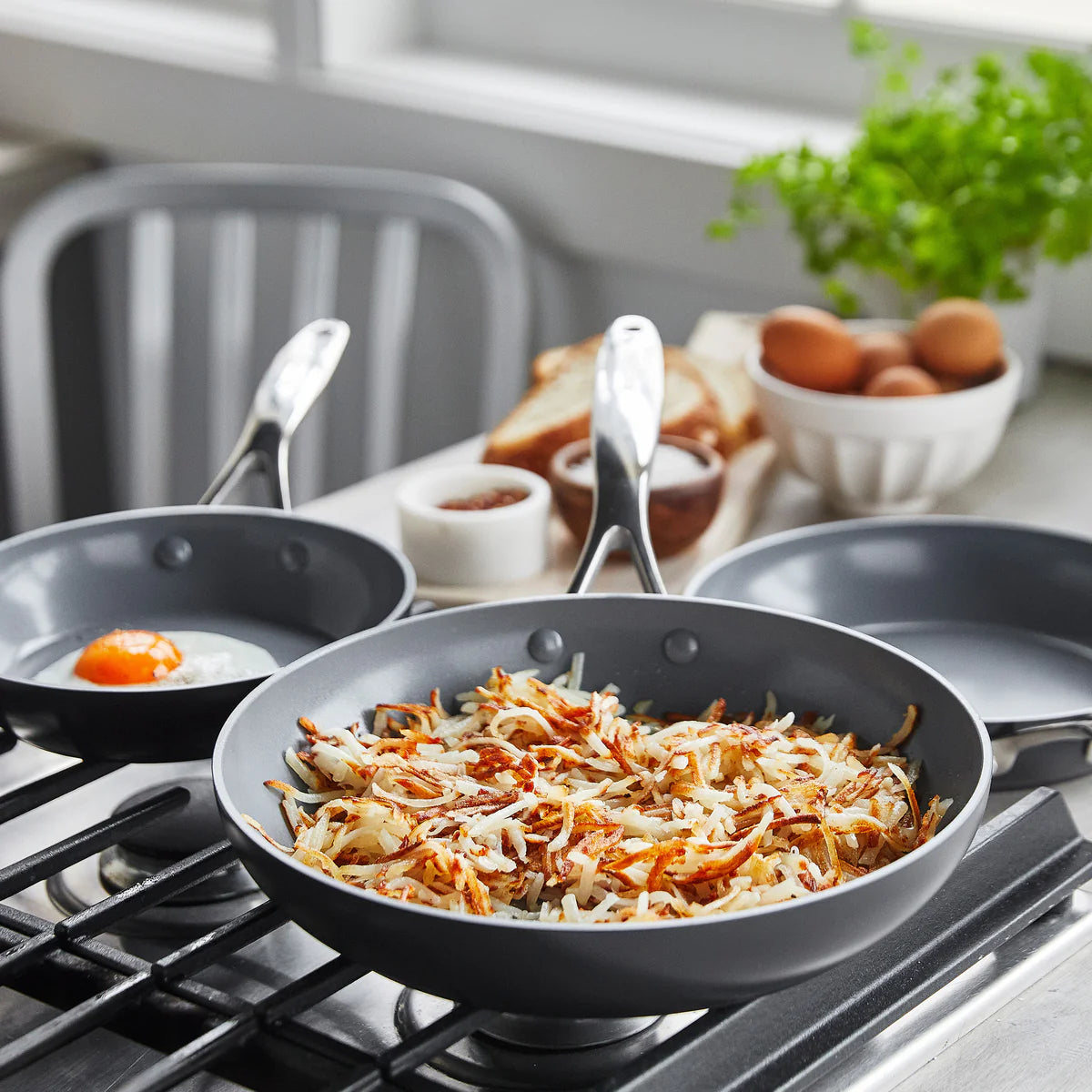 Hard Anodized Gray 8", 9.5" & 11" Set Valencia Pro Fry Pans