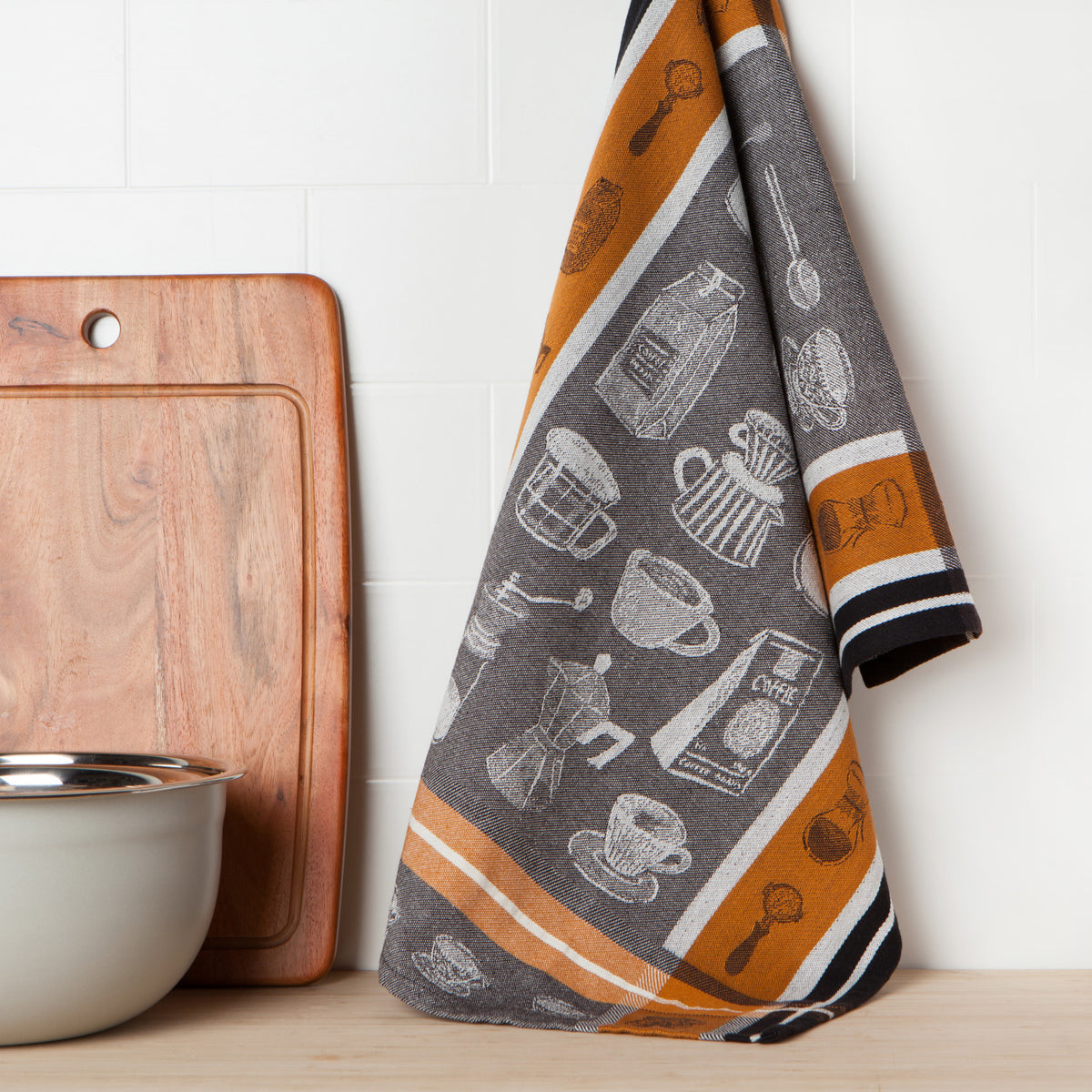 Dish Towel Jacquard Coffee Break