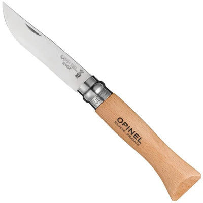 No.06 Stainless Steel Folding Knife, Beech Wood
