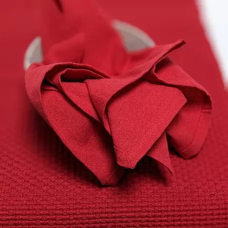 Red Solid Woven Homespun Napkin