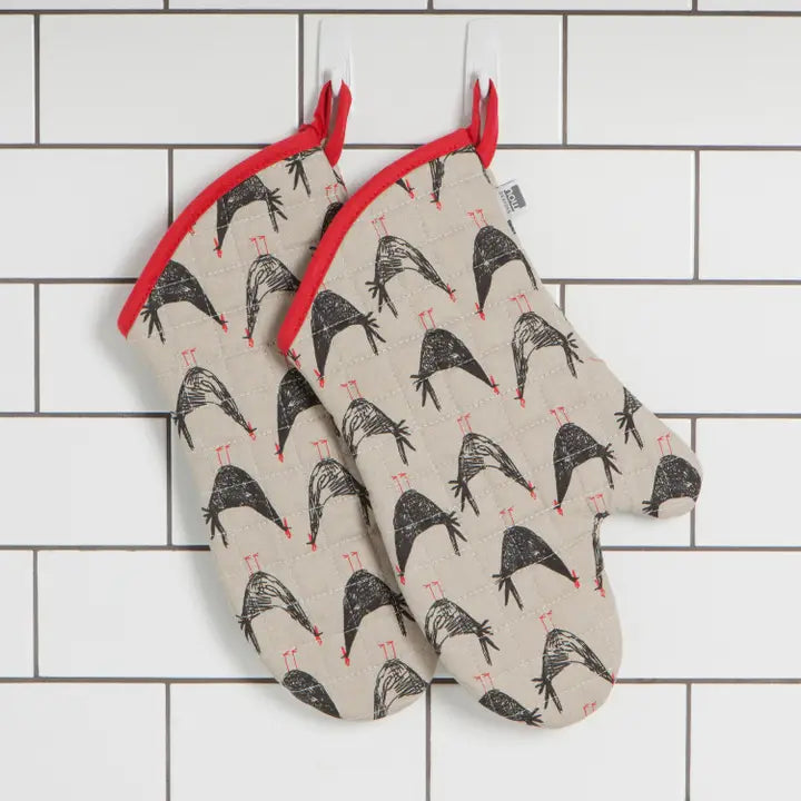 Chicken Scratch Oven Mitt