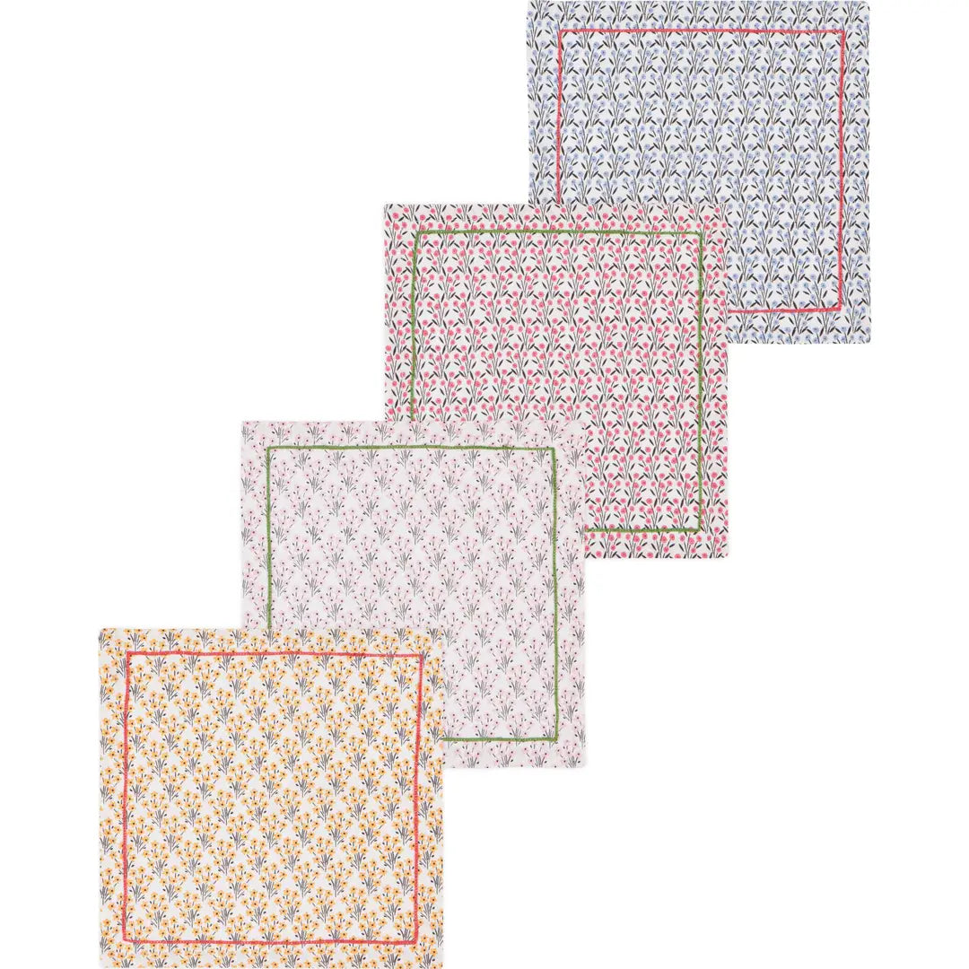Cocktail Napkin S/4 Bouquet Asst