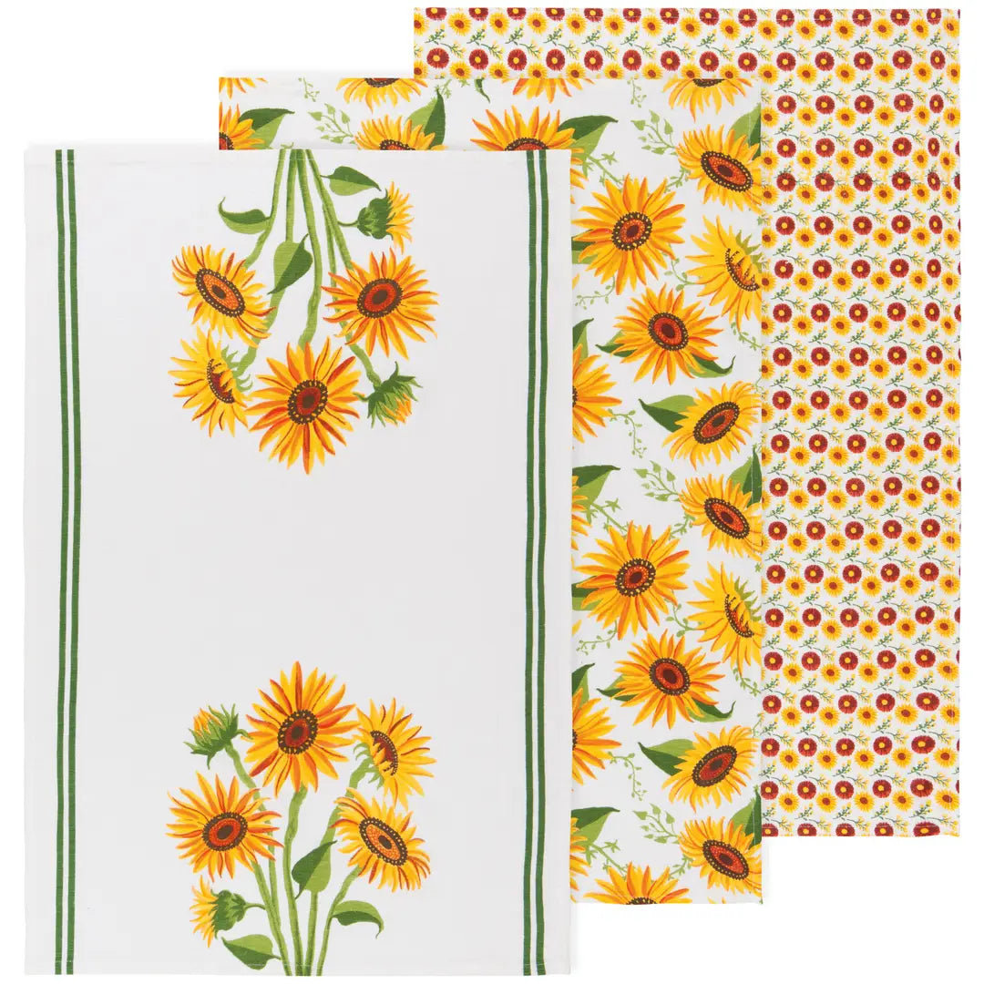 S/3 Floursack Sunflower Splendor