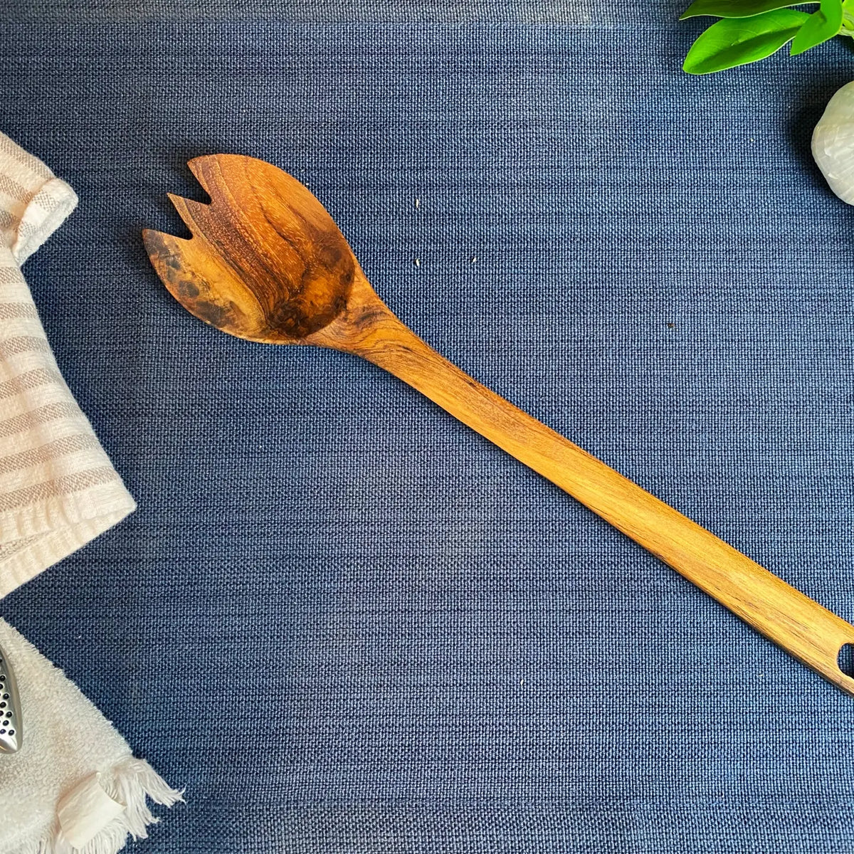 Rustic Handle Wooden Salad Serving Spork