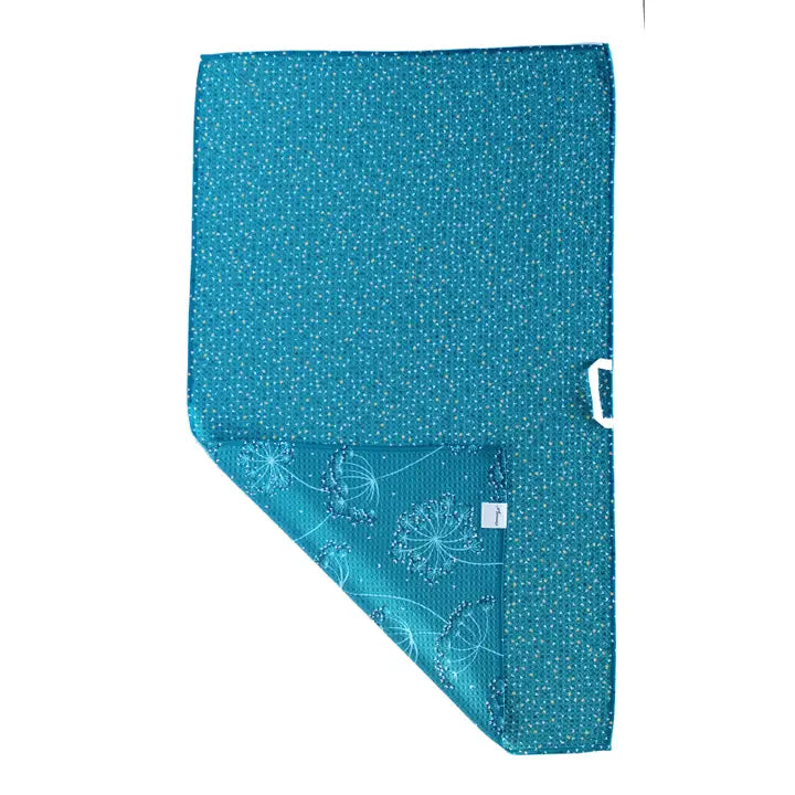 Teal Queen Anne's Lace | Two Sided Tea Towels