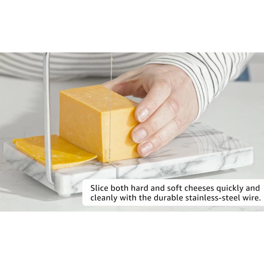 Marble Cheese Slicer White 8”x5”