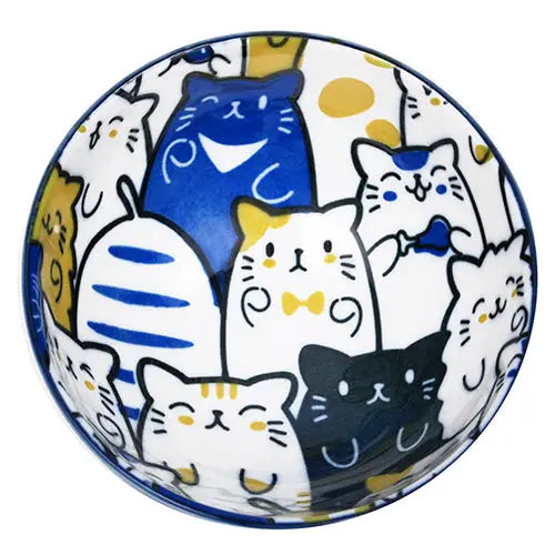 Blue Bunch of Cats 11oz Bowl