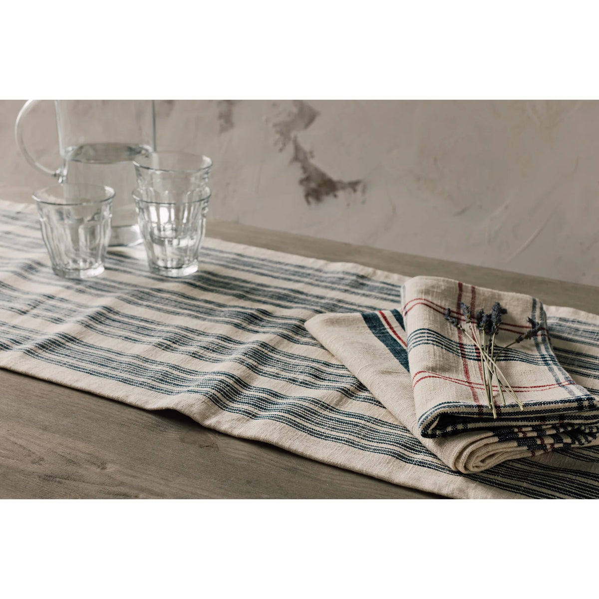 72" Vintage French Delphine Table Runner