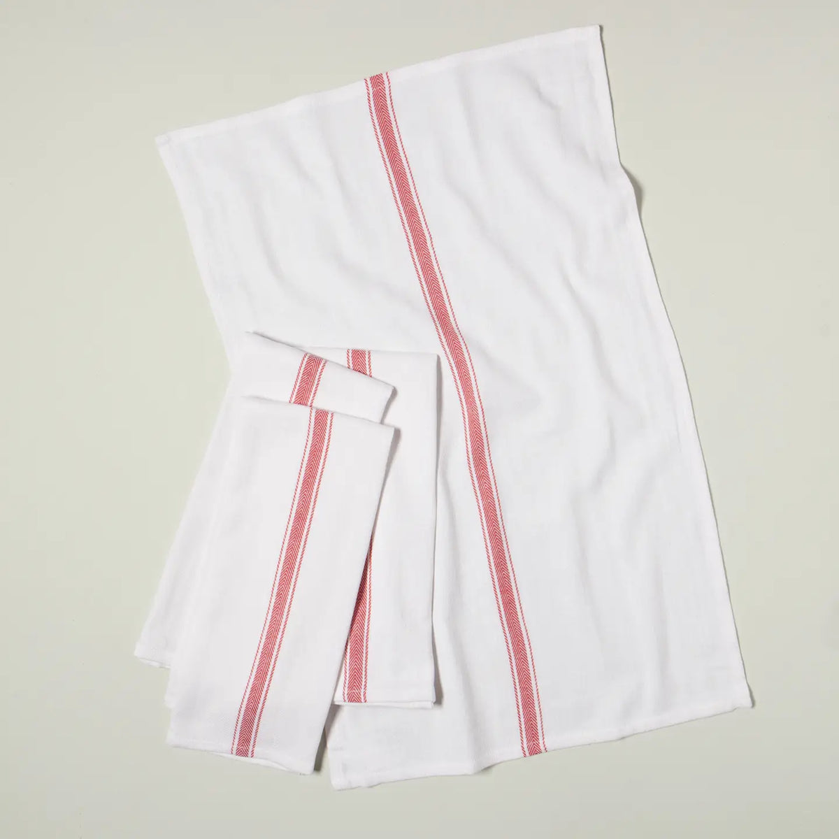 S/4 Poppy Brooklyn Stripe Dish Towel