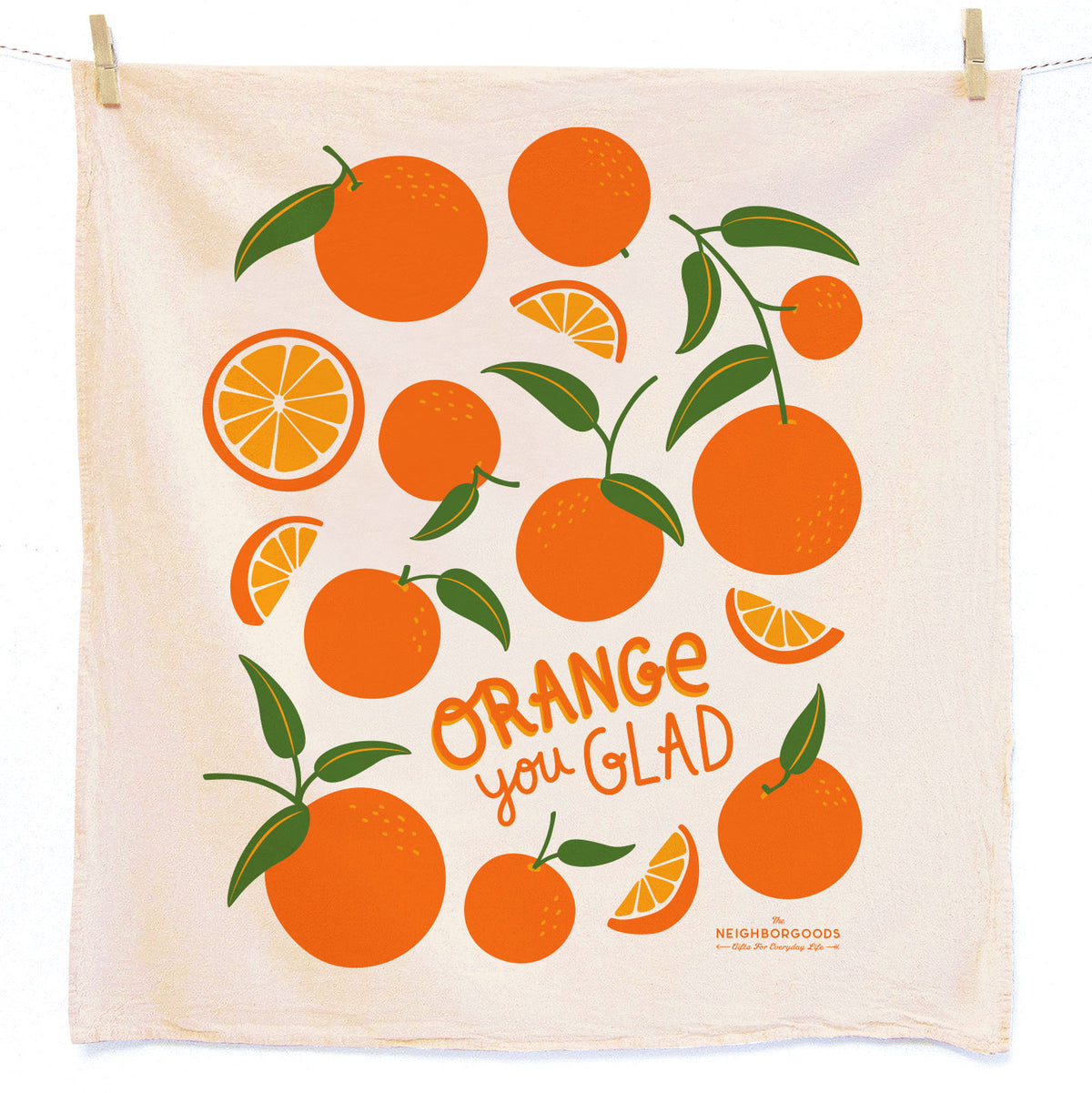 "Fresh Squeezed" Floursack Dish Towel S/2