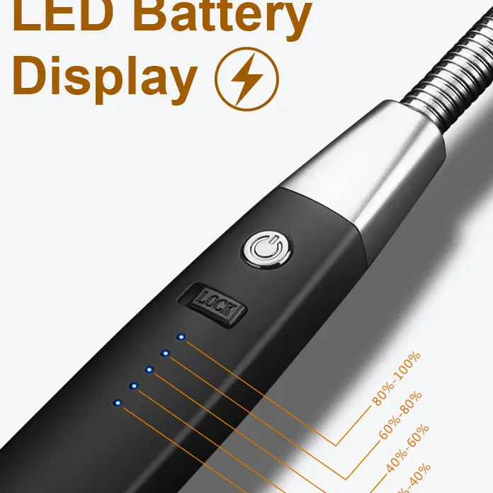 Rechargeable Arc Lighter with Flexible Neck, 9.1"
