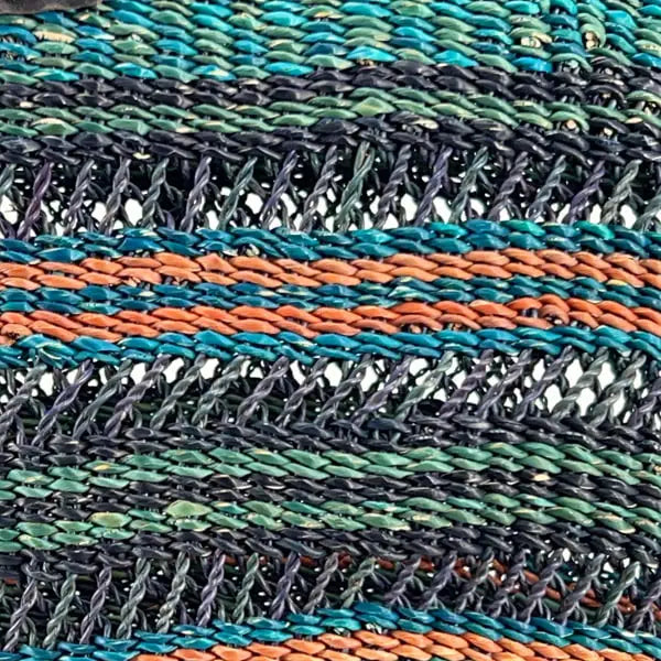 Multi Color Open Weave Shoulder Bag