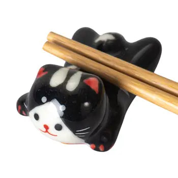 Black Cat Chopstick Rest