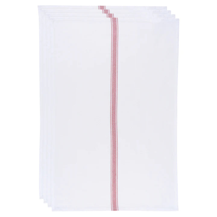 S/4 Poppy Brooklyn Stripe Dish Towel