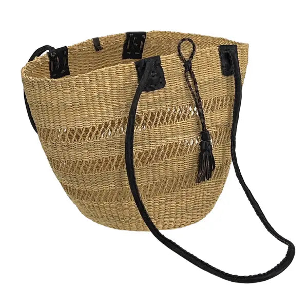 Natural Open Weave Shoulder Bag