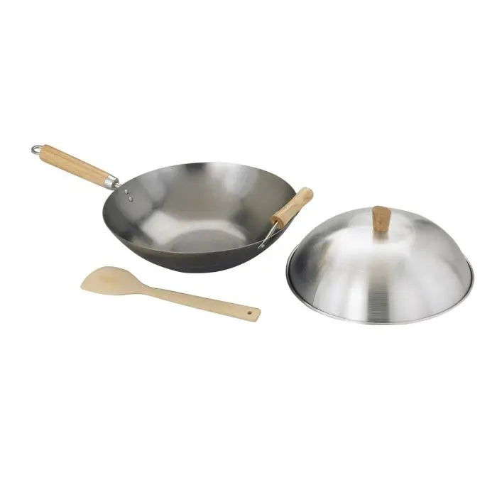 Helen's Wok 13.5" w/lid Carbon Steel