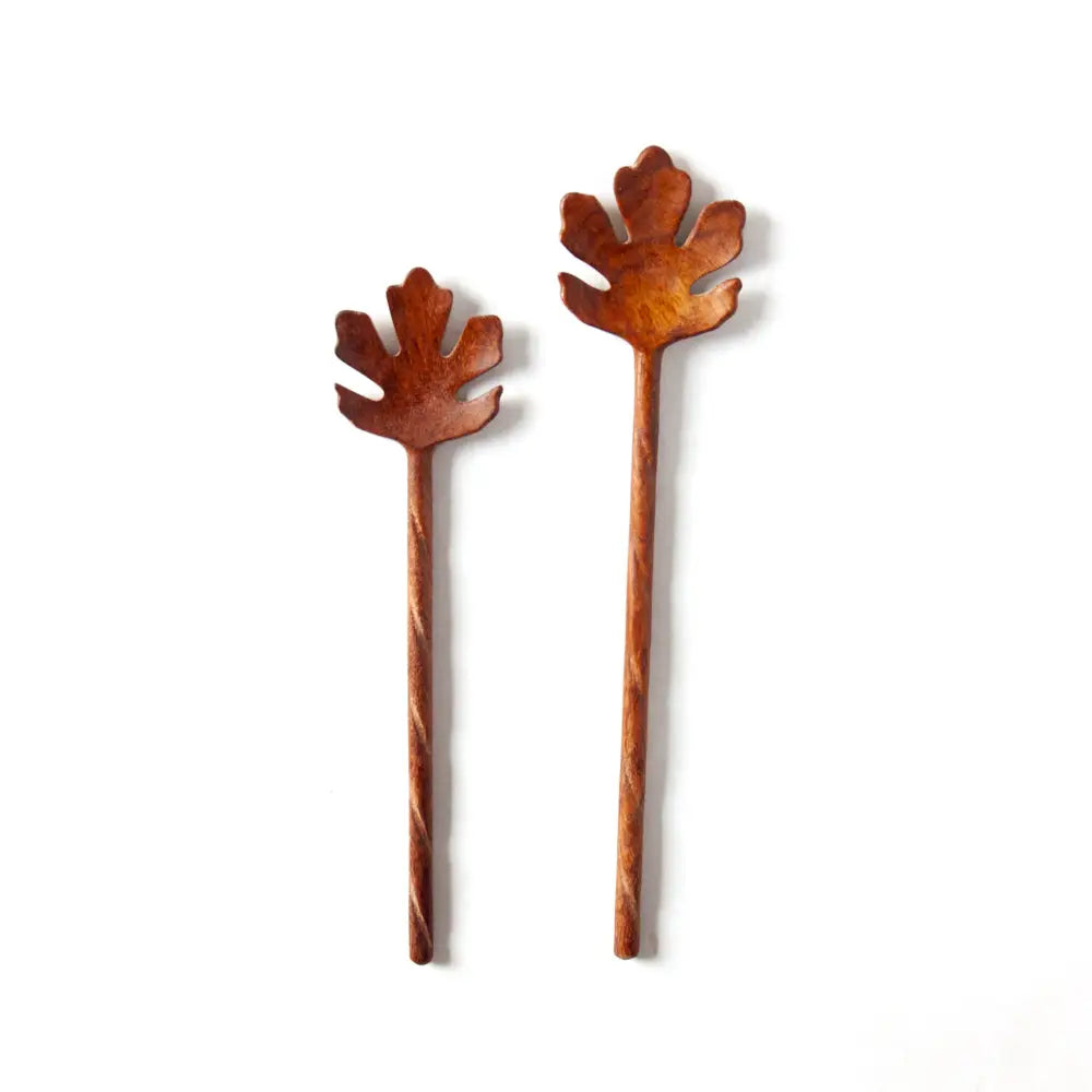 Oak Leaf Large Hand-Carved Wooden Spoon