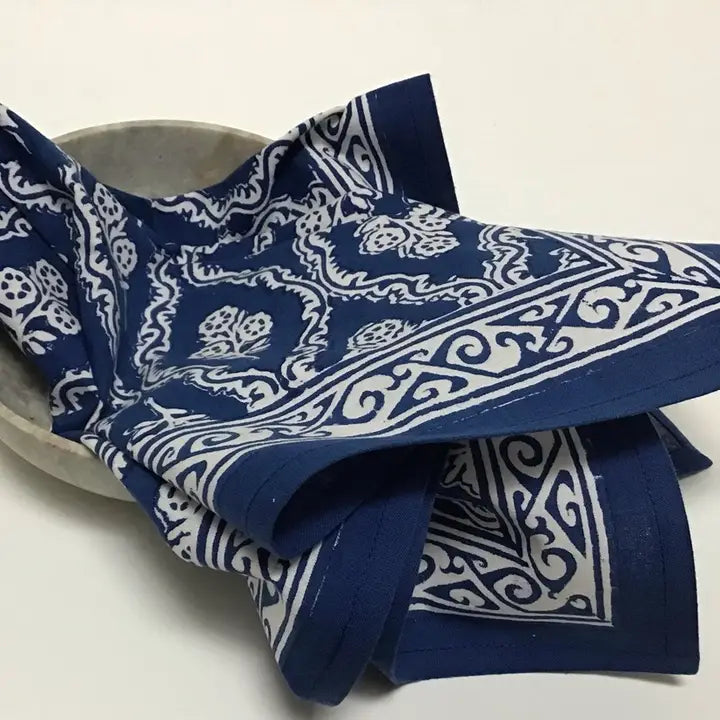 Trellis Navy Napkin