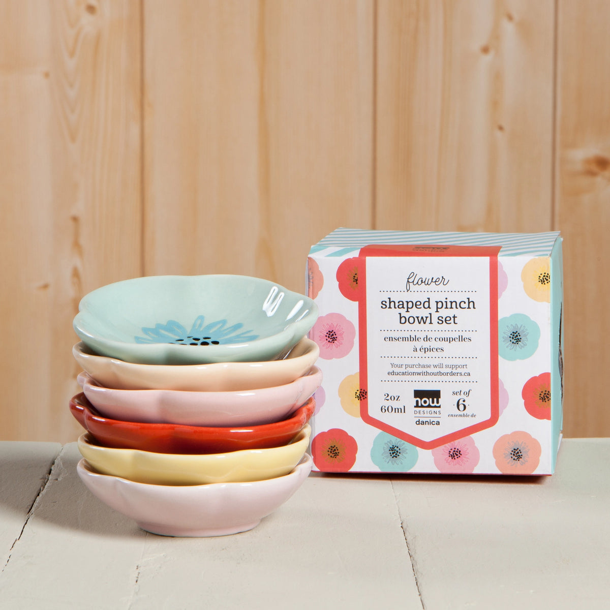 Flower S/6 Pinch Bowls