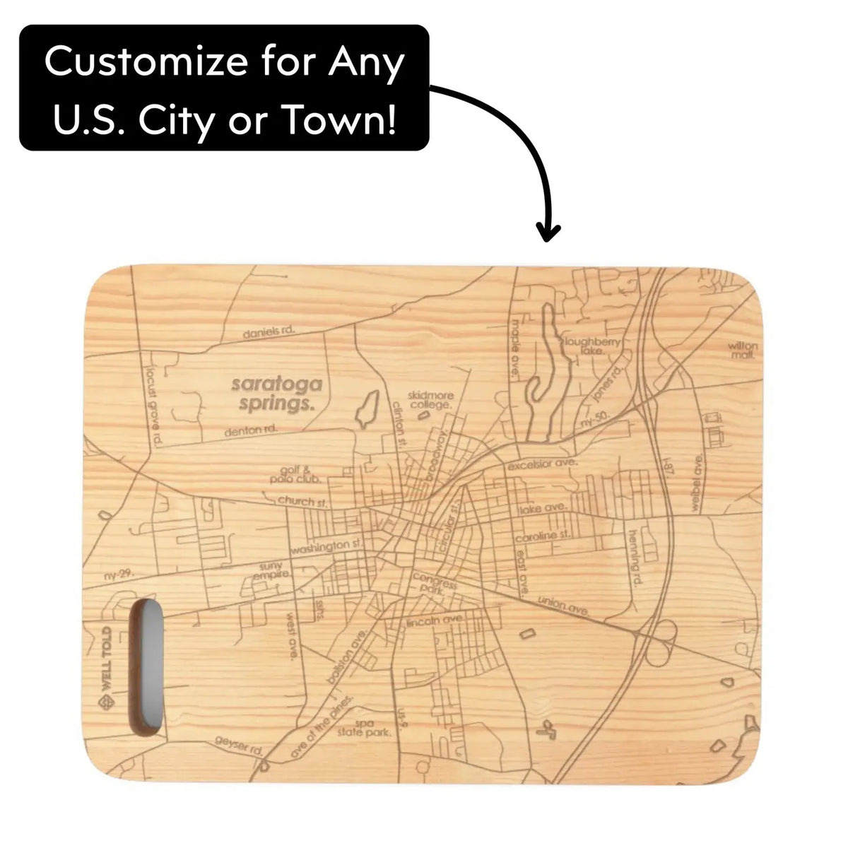 Ann Arbor 6" x 8" Engraved Maple Cutting Board
