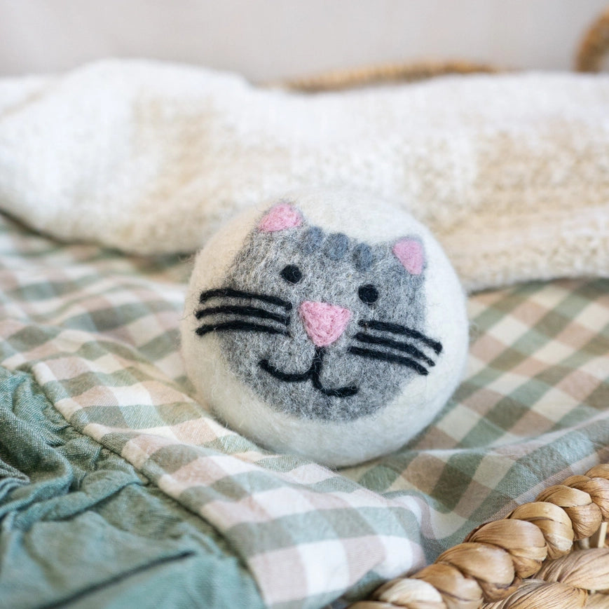 Dryer Ball Gray Cat