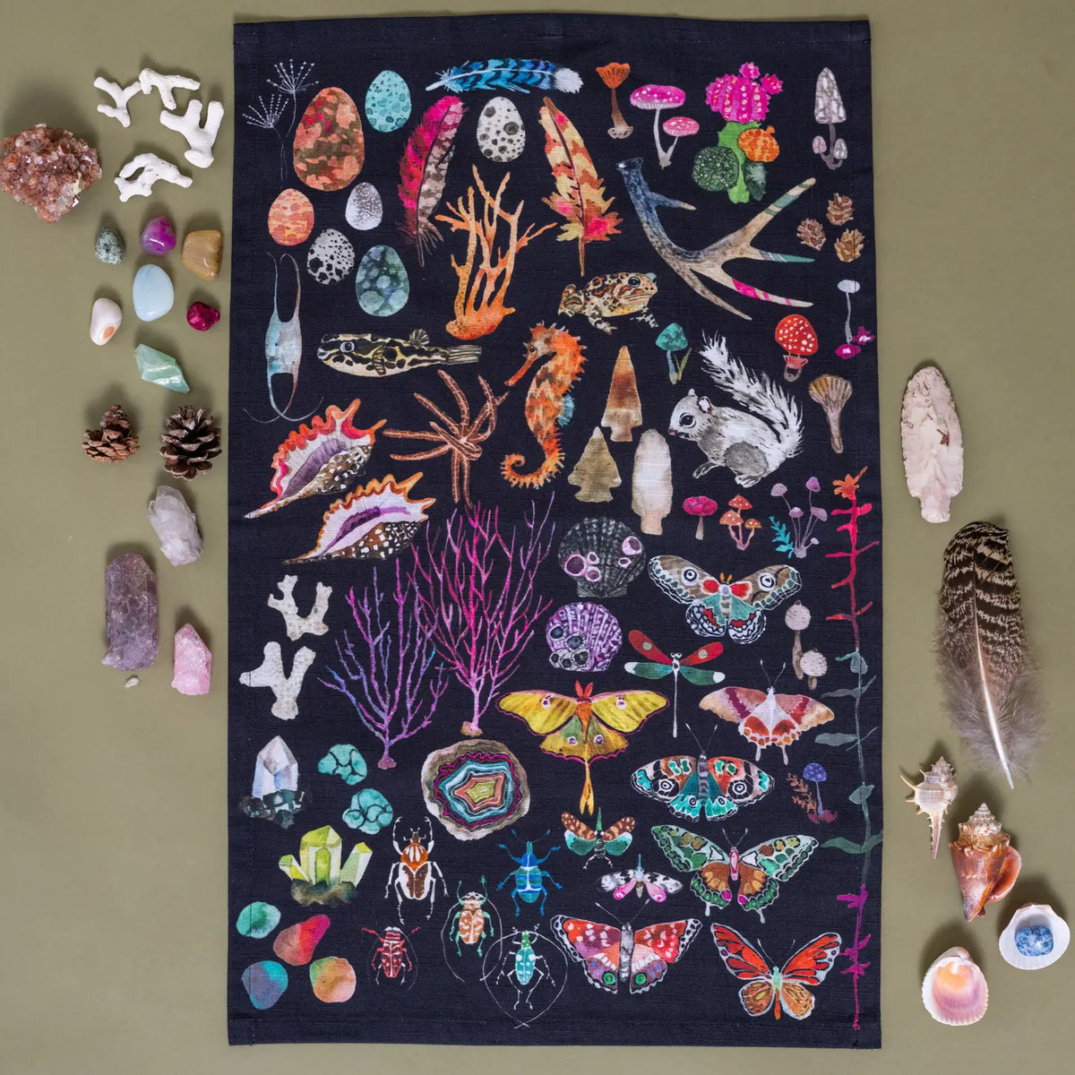 Specimens, Black Tea Towel
