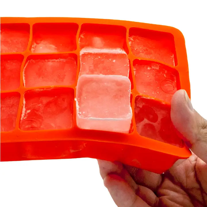 S/2 Orange Silicone Ice Tray