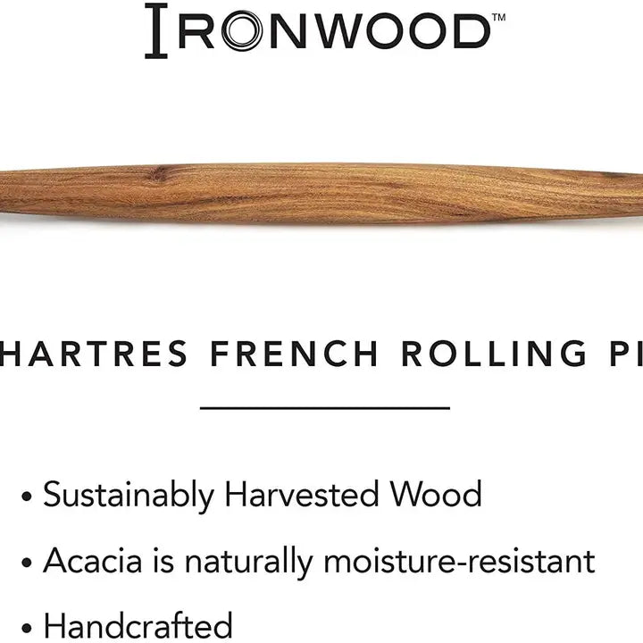 20" IW Acacia French Rolling Pin