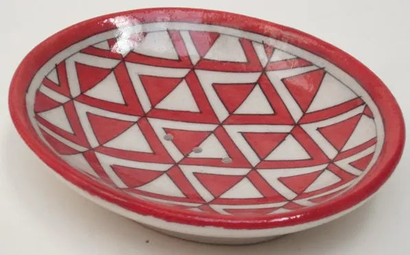 Soap Dish Oval Aztec Red