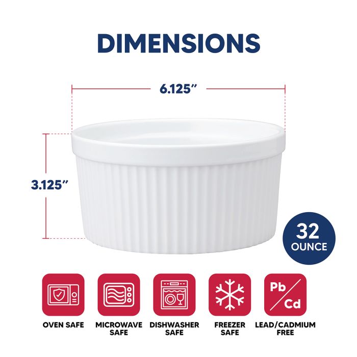 Souffle 32oz Porcelain 1 Qt