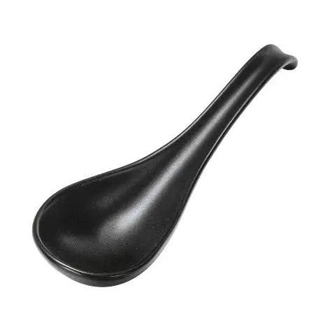 Black 5.9"L Porcelain Soup Spoon