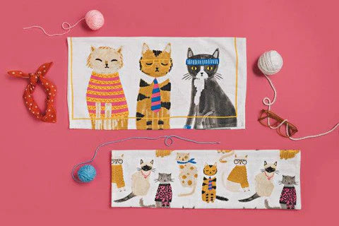 Feline Fine Floursack Tea Towels
