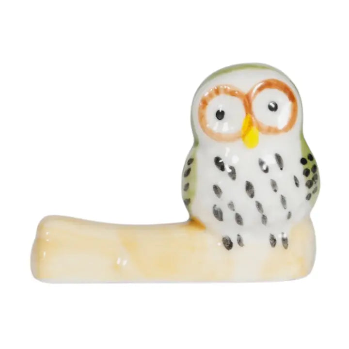 Green Owl Chopstick Rest
