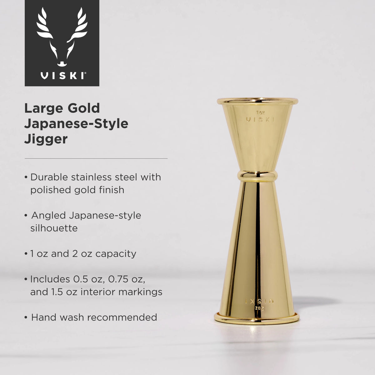 Large Gold Japanese style Jigger