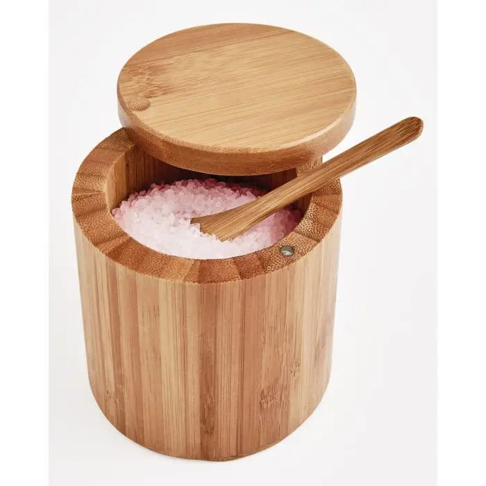 Bamboo Salt Box w/Spoon