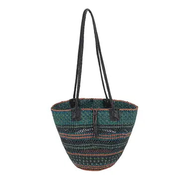 Multi Color Open Weave Shoulder Bag