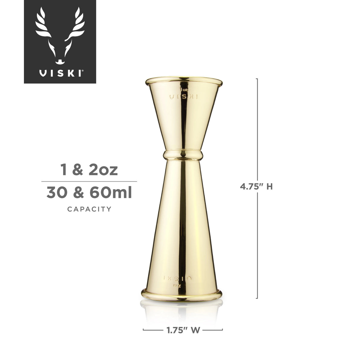 Large Gold Japanese style Jigger