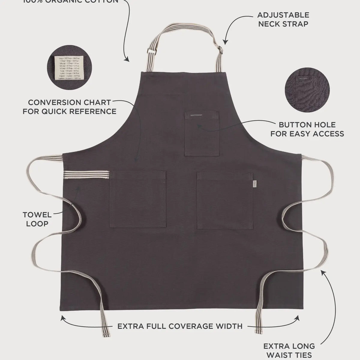 Teton Organic Cotton Chef's Apron