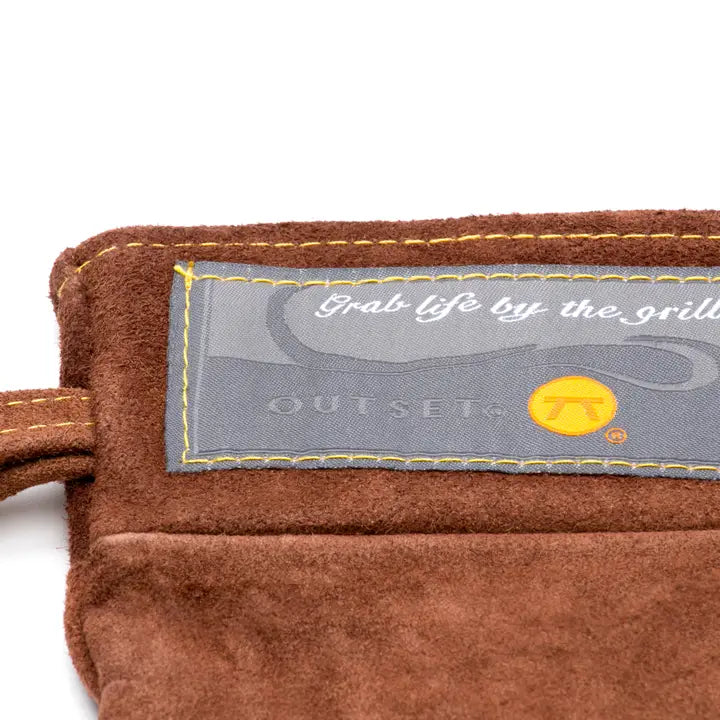 15" Brown Leather Grill Mitt