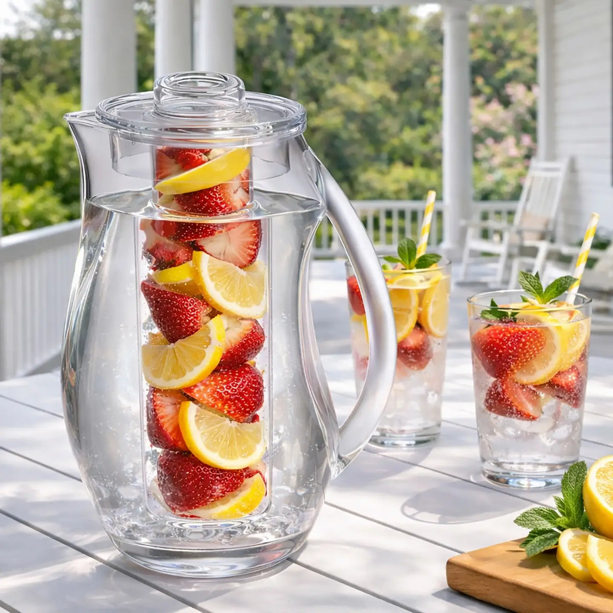 93oz Acrylic Fruit Infuser Pitcher