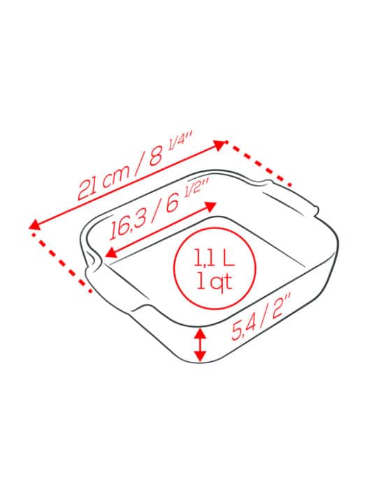 8.25" Square Saffron Yellow Ceramic Baking Dish