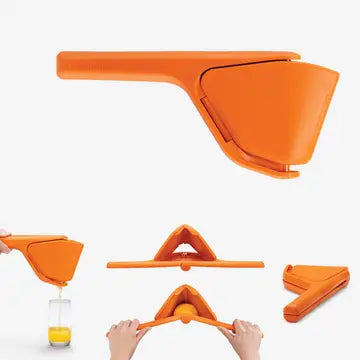 Fluicer, Orange - Fold Flat Easy Juicer