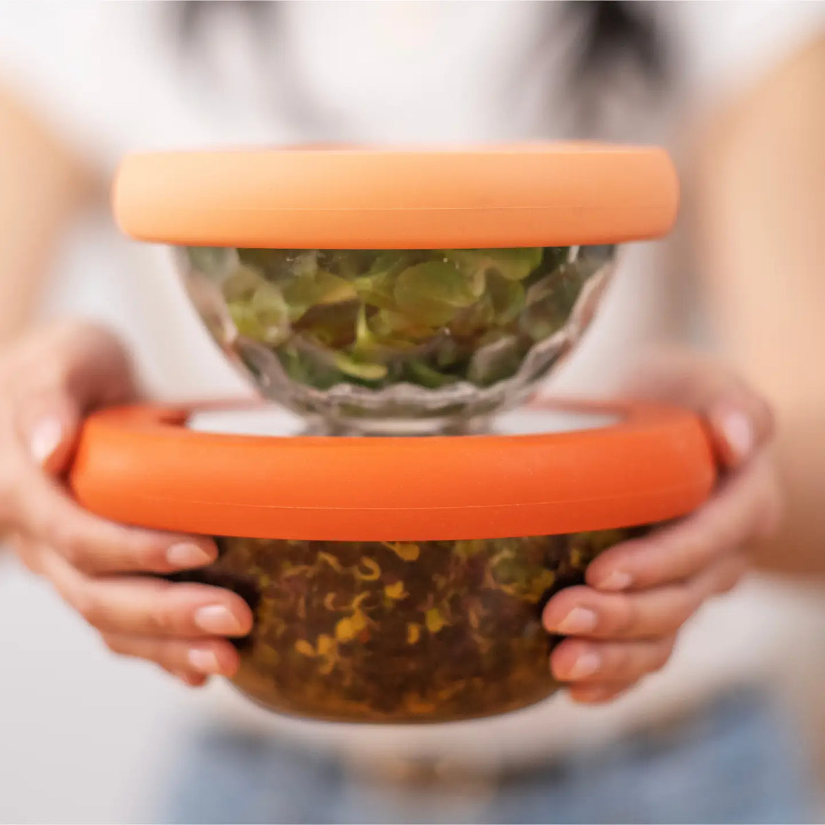 Food Huggers S/2 Lids S/M Terracotta