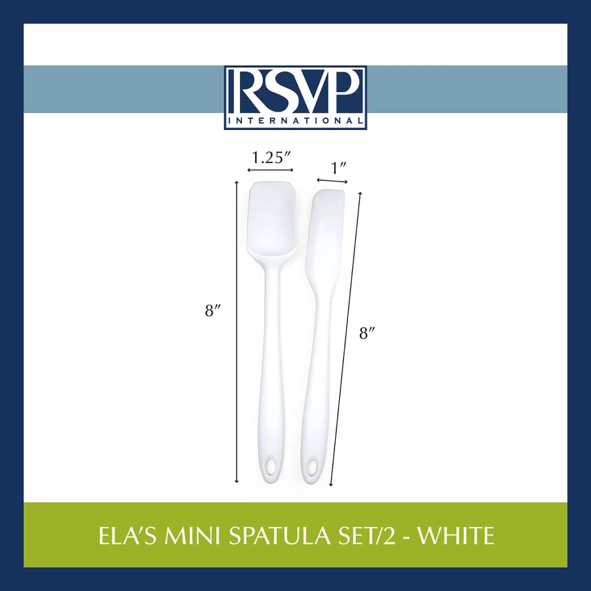 White Ela's S/2 Mini Silicone Spatula