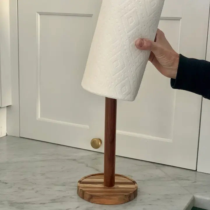 IW Acacia Paper Towel Holder