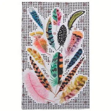 Polka Plumes Tea Towel