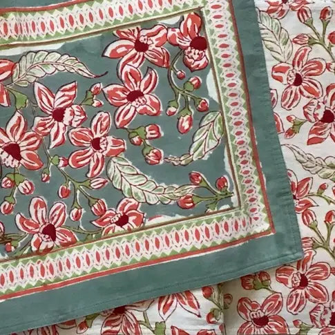 60" Frangipani Green Rose Runner