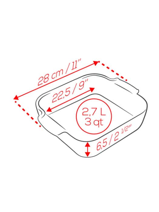 11" Square Slate Ceramic Baking Dish