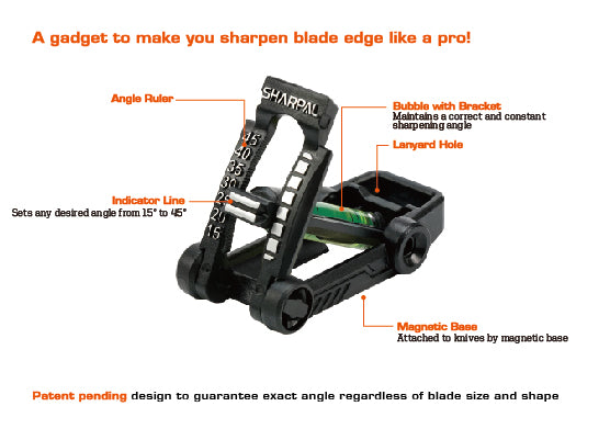 Holdbubble Sharpening Angle Guide