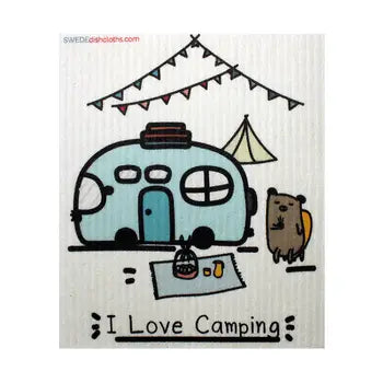Swedish Dishcloth, I Love Camping